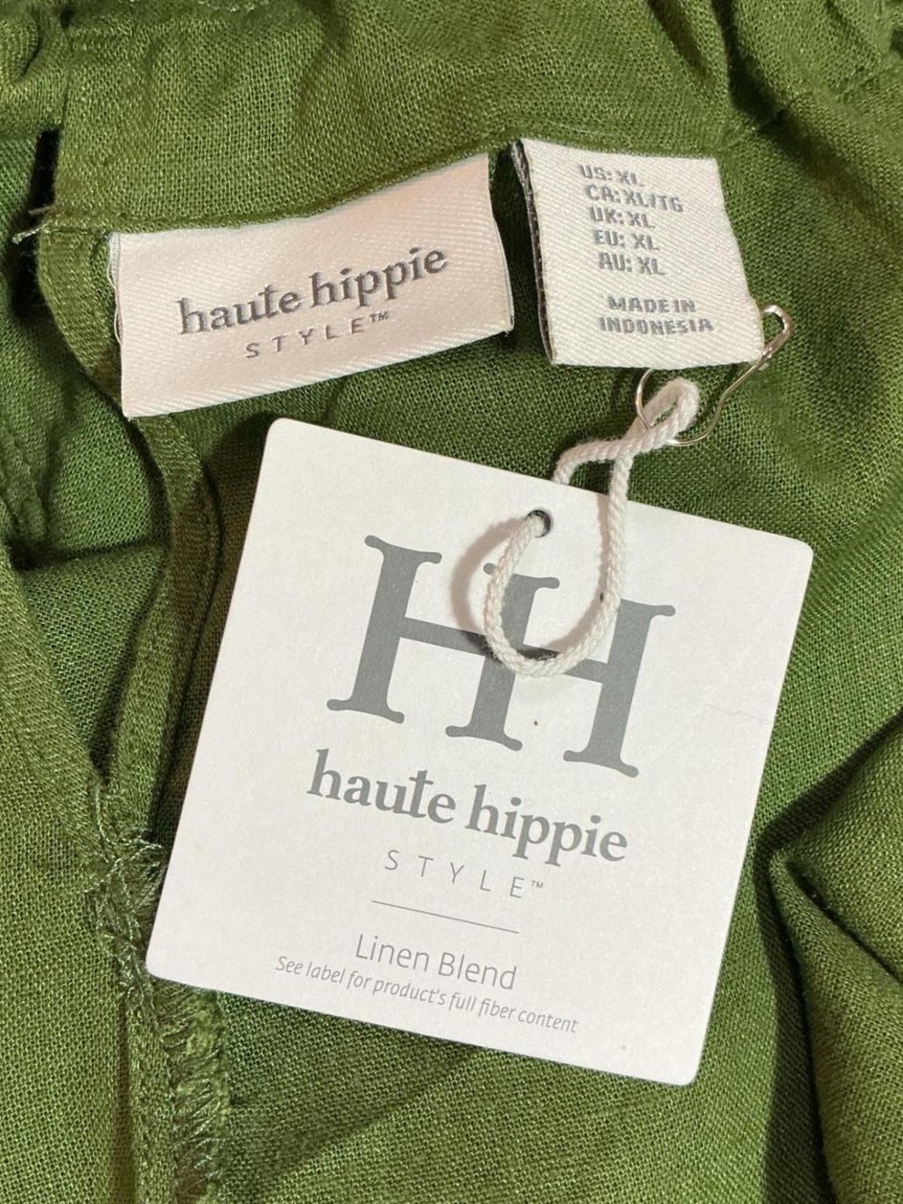 Haute Hippie Olive Linen Blend jumpsuit
